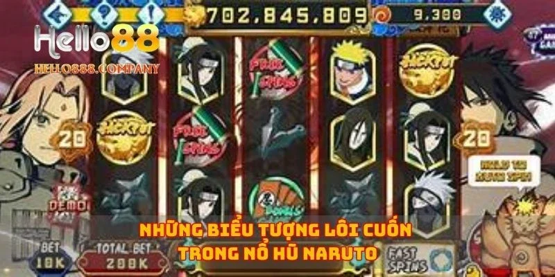Những biểu tượng lôi cuốn trong nổ hũ Naruto